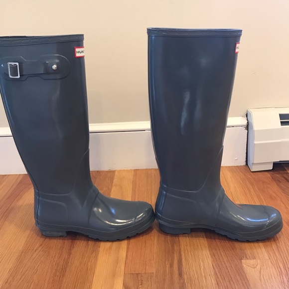 Grey Tall Hunter Rainboots - Picture 2 of 7